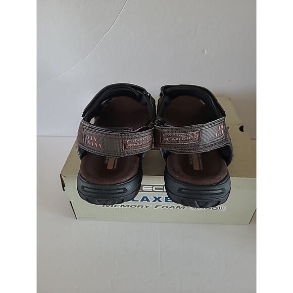 Skechers Mens SZ 11 Garver Louden Brown Outdoor Sandals Adjustable Relaxed Fit - Picture 5 of 10